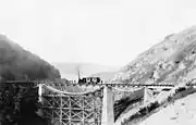 The Zlaşti valley viaduct after completion (September 1900)