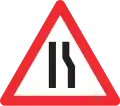 1.08 Road narrows on right