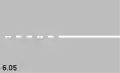 6.05 Advance warning strip (white, closely broken)Announces either security or double strips; overtaking manoeuvres must be finished