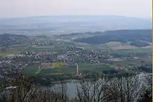 Ipsach as seen from the lake; Bellmund is to the rear.