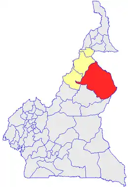 Department location in Cameroon