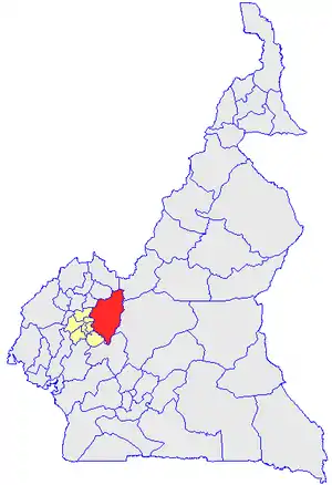 Department location in Cameroon