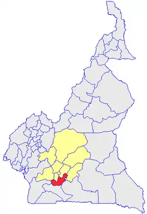 Department location in Cameroon