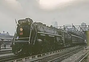 CN 6218 pulling an excursion train out of Chicago, Illinois, in 1966