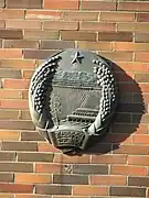 Emblem at the North Korean embassy in Prague, Czech Republic.