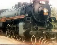 CPR No. 2816 on static display at Steamtown, USA in Bellows Falls, Vermont in 1974