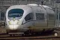 A CRH380BL EMU on G43 service leaving Beijing South