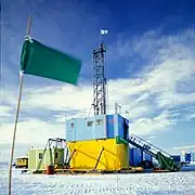 CRP drill derrick on sea ice