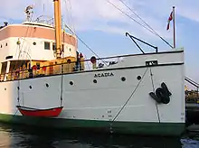 CSS Acadia, the Museum's largest artifact.