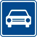 Road for motor vehicles (speed limit 110 km/h implied, 80 km/h in city)