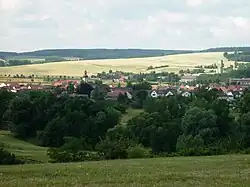 Caaschwitz seen from the east