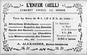 Cabaret de l'Enfer card