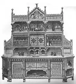 Sideboard (1867). Part of the display that won a silver medal at the 1867 Paris Exhibition.