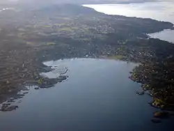 Aerial view of Saanich and Cadboro Bay