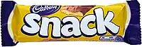 Candy bar in yellow-and-black wrapper