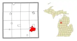 Location within Wexford County