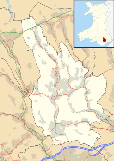 Location of Caerphilly County Borough