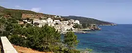 A view of Cagnano and the coastline