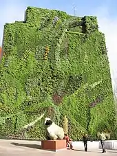 The vertical garden of CaixaForum Madrid at its creation in 2007.