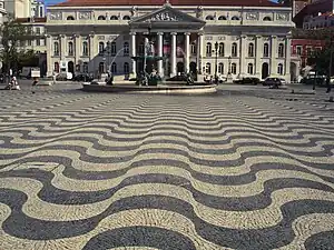 Pavement on the Rossio Square (Praça do Rossio), Lisbon