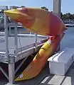 Kayaks near the concession stand, at the marina