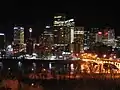 Centre Street Bridge and Downtown Calgary at night