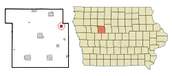 Location of Knierim, Iowa