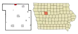 Location of Pomeroy, Iowa