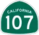 State Route 107 marker