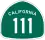 State Route 111 marker