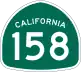 State Route 158 marker