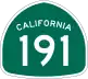 State Route 191 marker