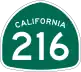 State Route 216 marker