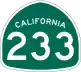 State Route 233 marker