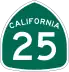 State Route 25 marker