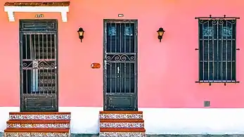 A pink house on Calle Norzagaray in Old San Juan