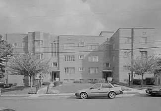 An older photograph of The Calvert Manor, a building added to the National Register of Historic Places.