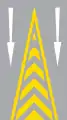 Chevron markings (one-way road)