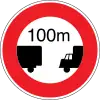 Minimum separation distance for trucks