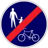 End of footpath and bike track