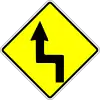 Sharp left turn and right turn