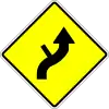 Junction on a double curve (different road classes)