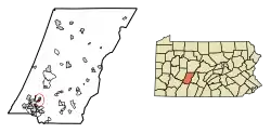 Location of Franklin,  Cambria County,  Pennsylvania