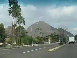 As viewed from Camelback Road.