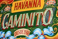 Sign at the Havanna store in Caminito