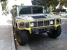 Camouflaged Humvee military version