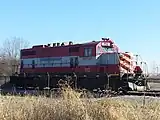 Former Camp Chase Industrial Railroad engine number 752 in 2017.