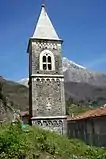 Bell tower of the Volegno church