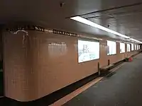 Campbell Arcade underpass from Flinders Street station with signature pink tiles