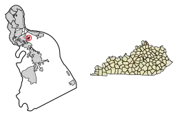 Location of Crestview in Campbell County, Kentucky.